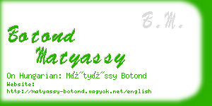 botond matyassy business card